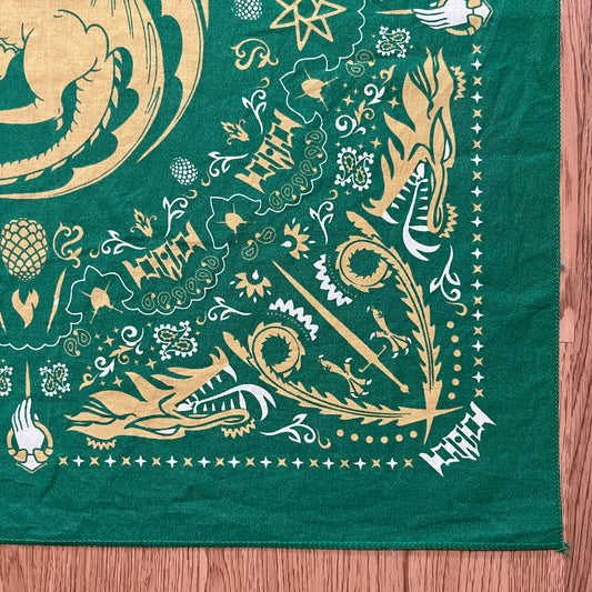 2024 Game of Thrones bandana green House of dragons Handkerchief