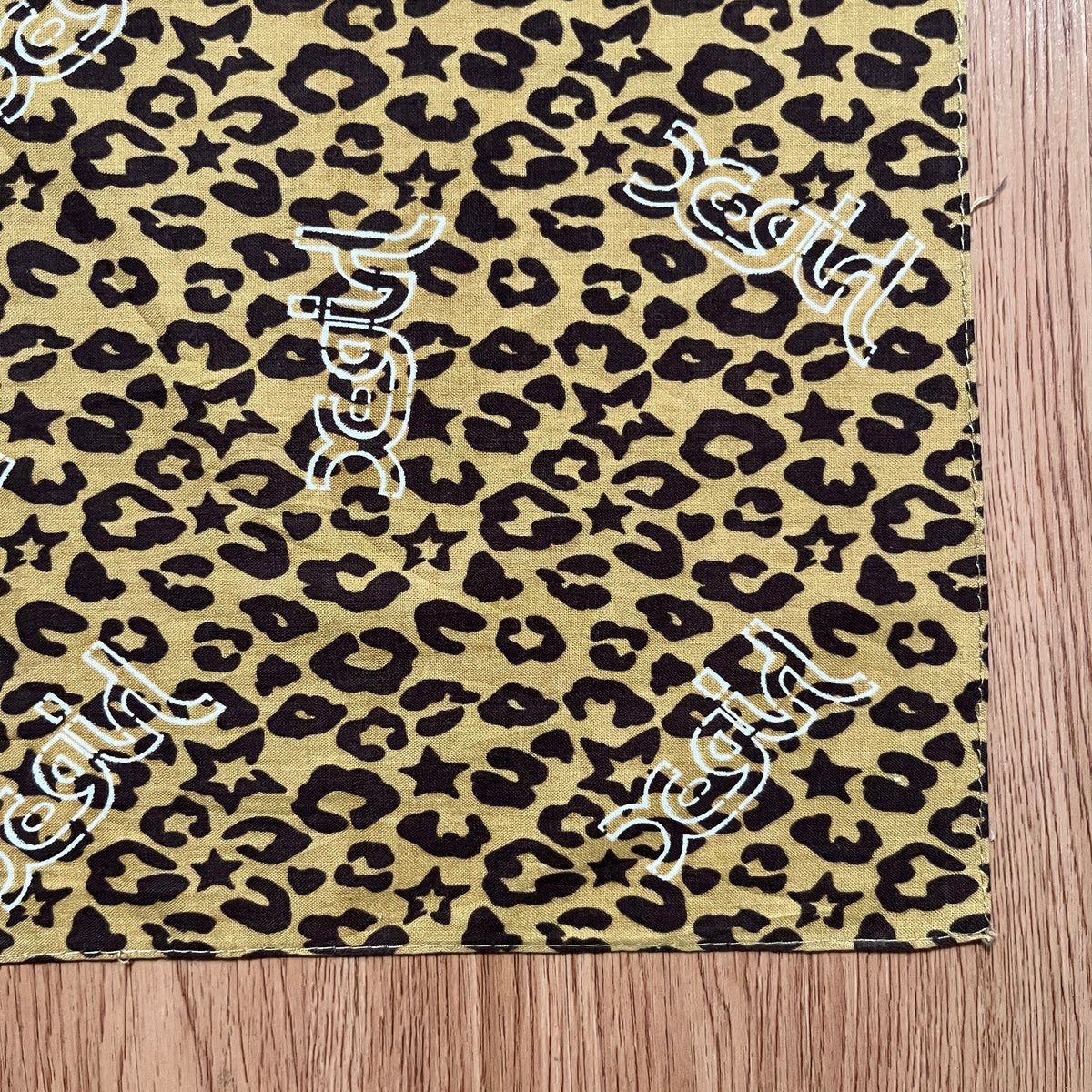 Vintage X-Girl Leopard Print Logo Handkerchief