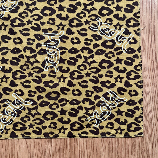 Vintage X-Girl Leopard Print Logo Handkerchief