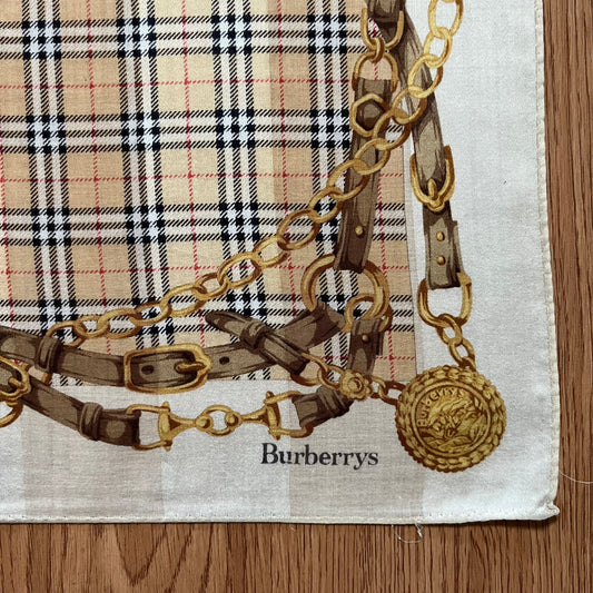 Vintage Burberry Silk Handkerchief