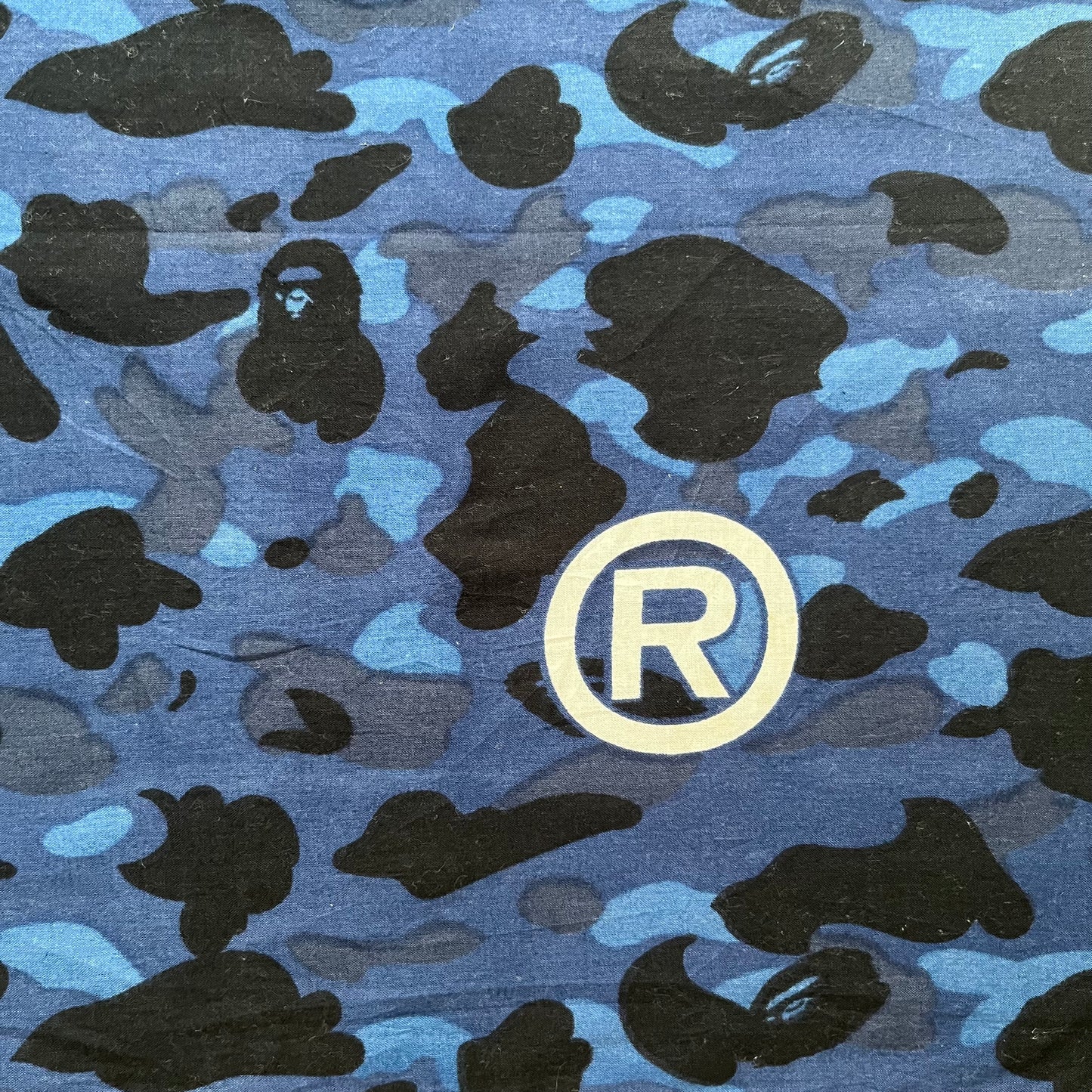 A Bathing Ape Navy Camo Handkerchief