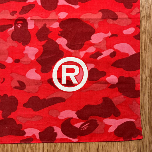 A Bathing Ape Red Camo Handkerchief