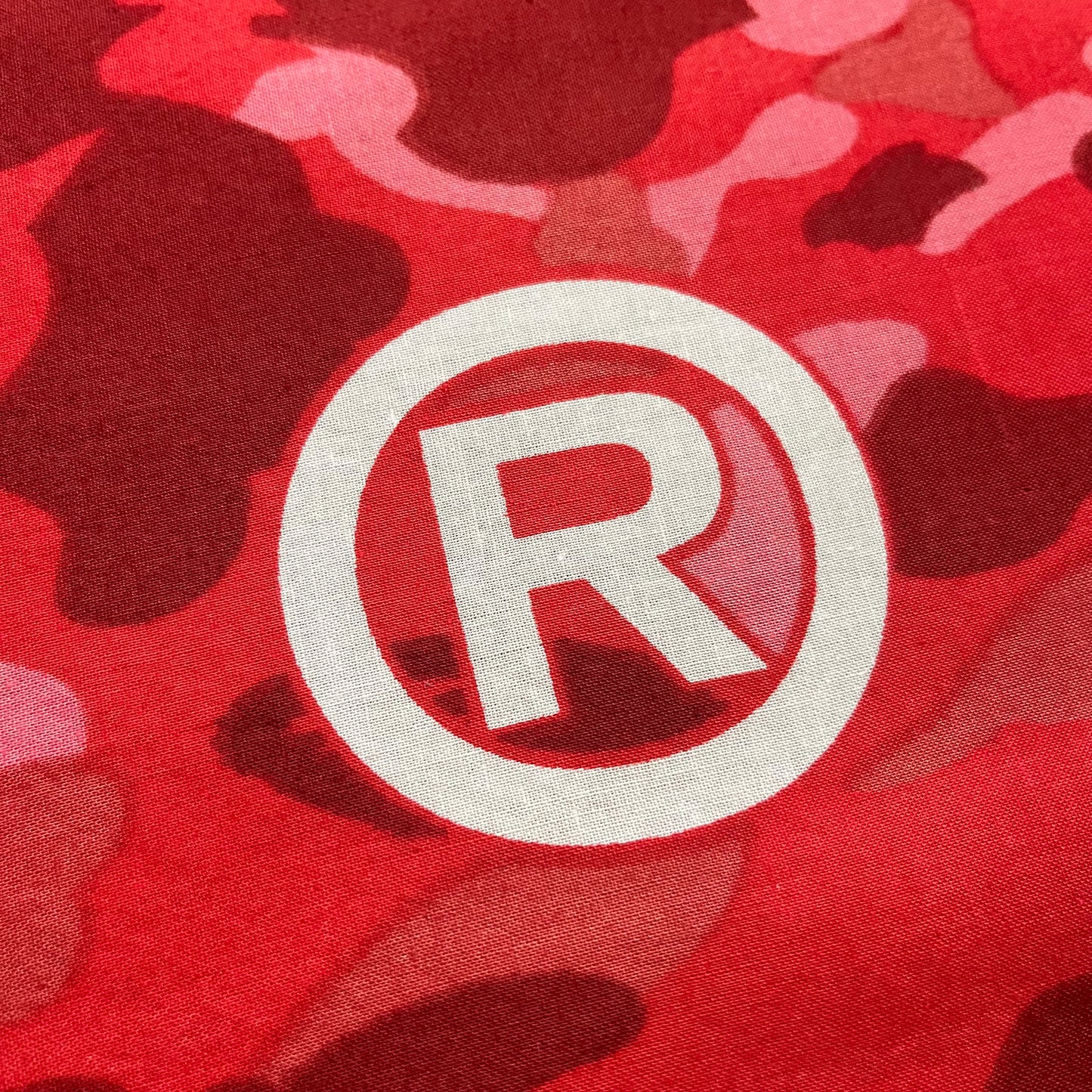 A Bathing Ape Red Camo Handkerchief