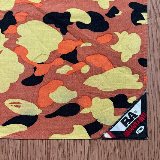 A Bathing Ape Orange Camo Handkerchief