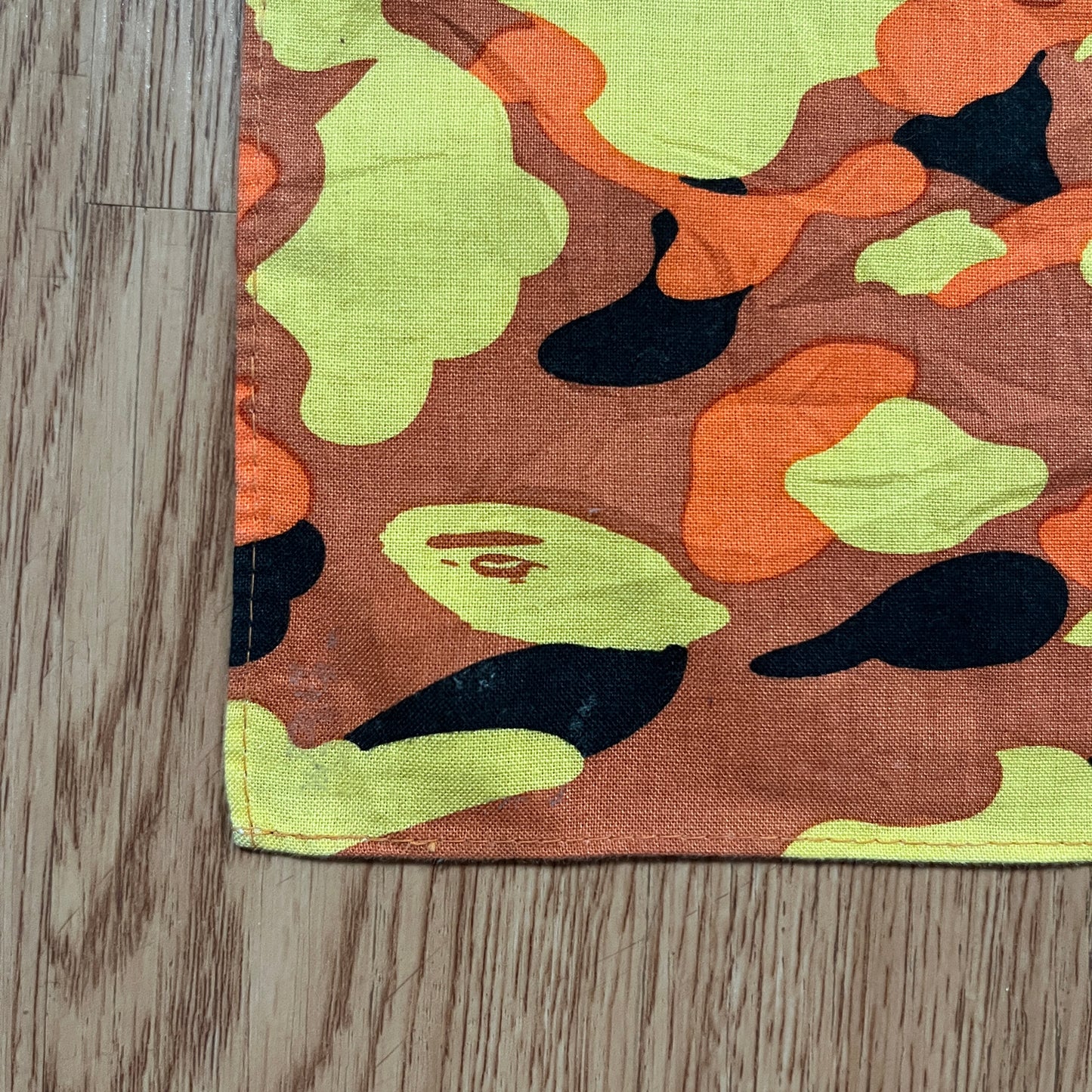 A Bathing Ape Orange Camo Handkerchief