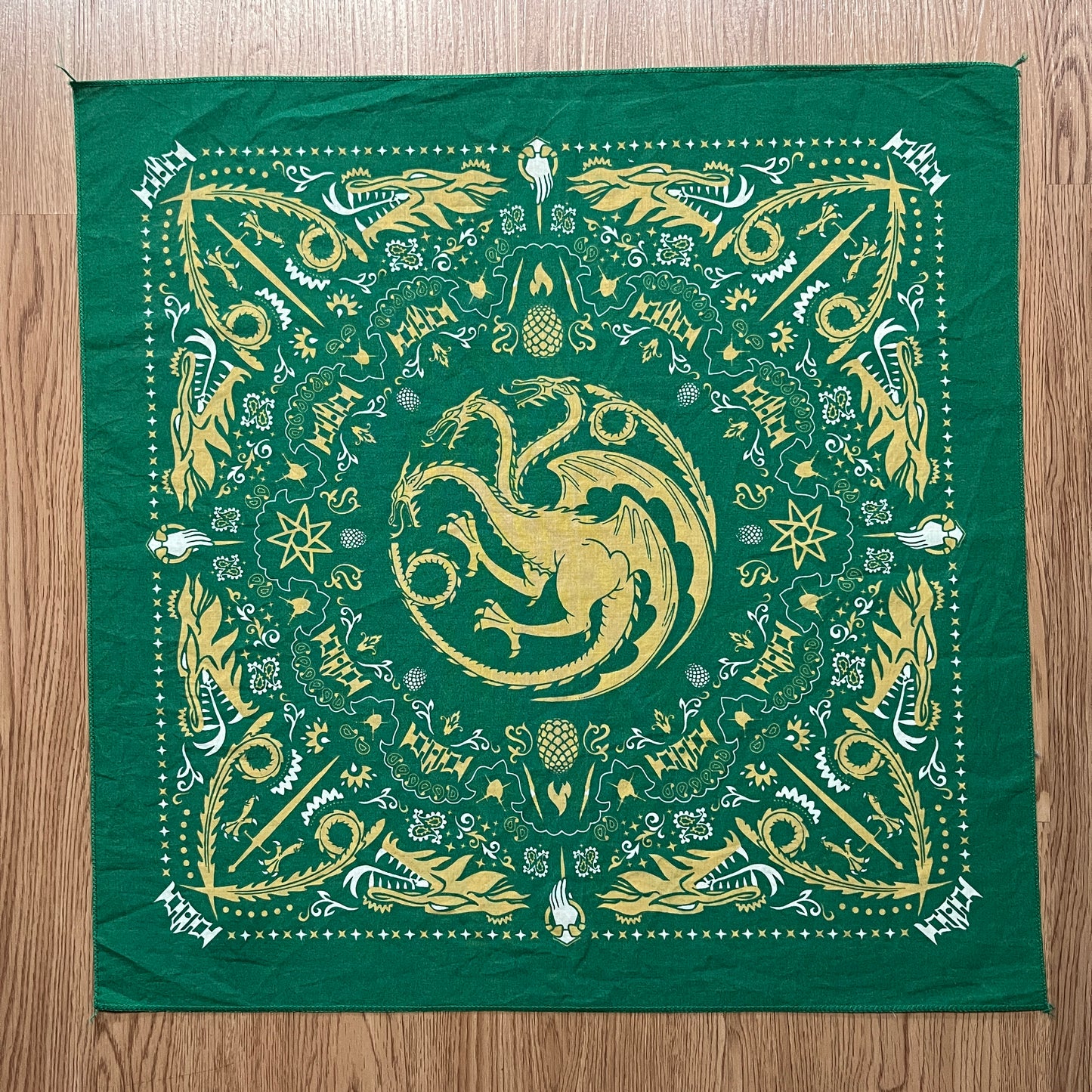2024 Game of Thrones bandana green House of dragons Handkerchief