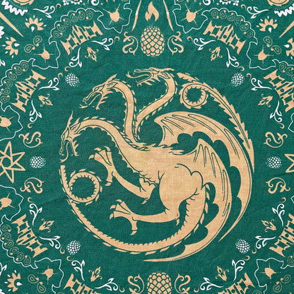 2024 Game of Thrones bandana green House of dragons Handkerchief