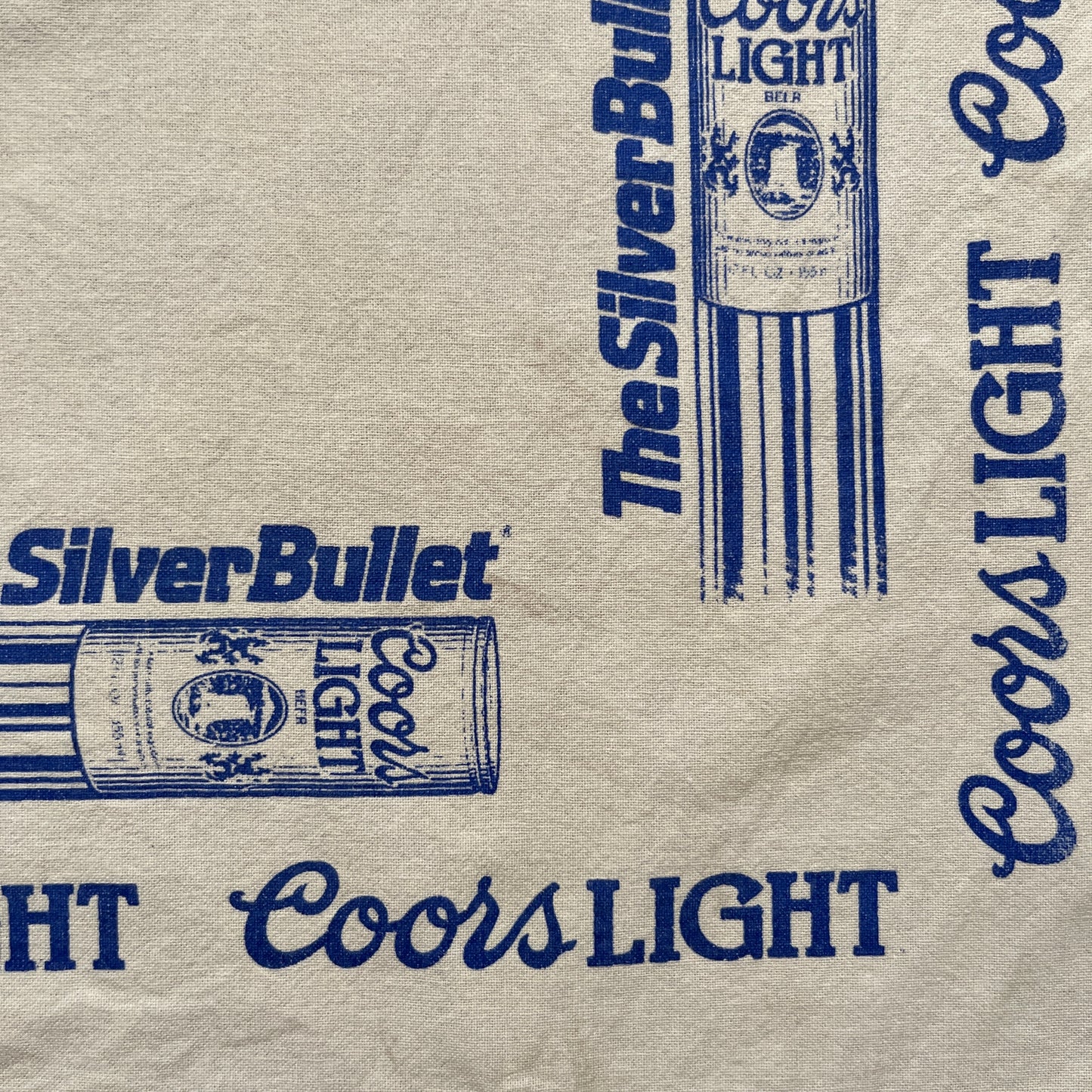 Vintage Coors Light The Silver Bullet Handkerchief