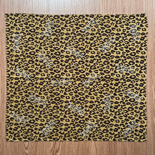 Vintage X-Girl Leopard Print Logo Handkerchief