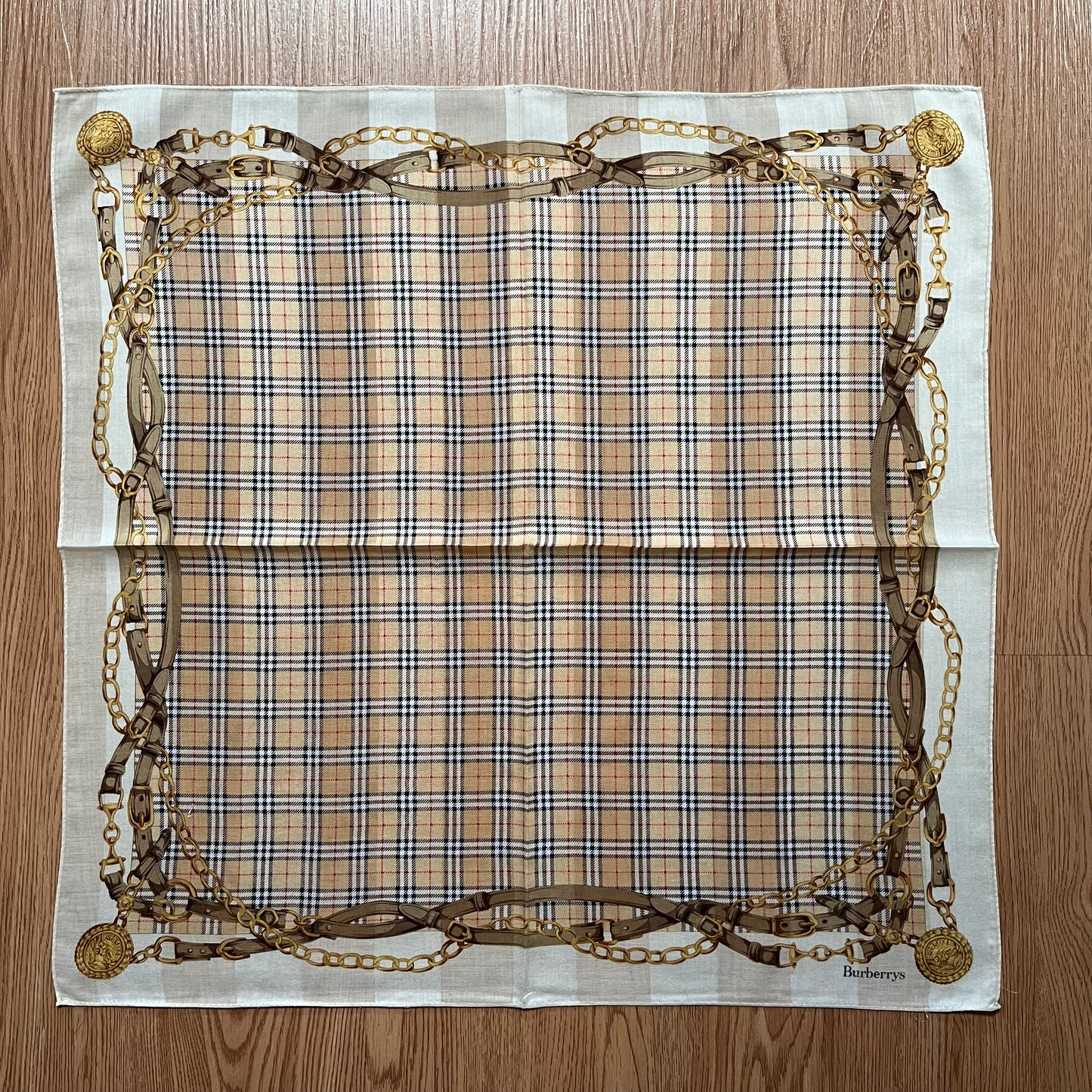 Vintage Burberry Silk Handkerchief