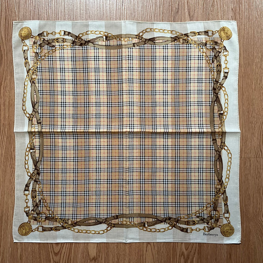Vintage Burberry Silk Handkerchief