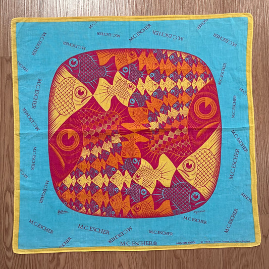 Vintage M.C. Escher illusions Art Handkerchief