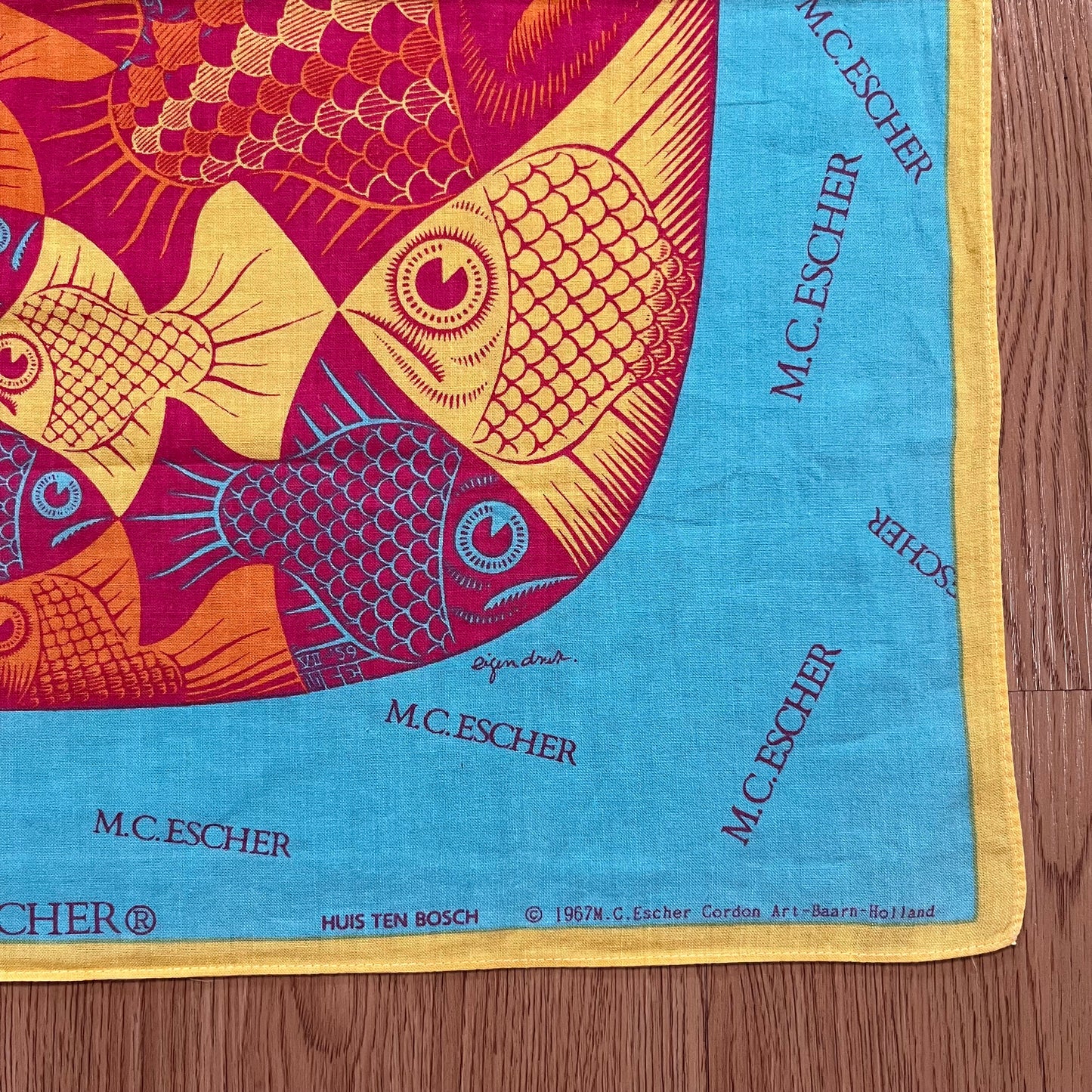 Vintage M.C. Escher illusions Art Handkerchief