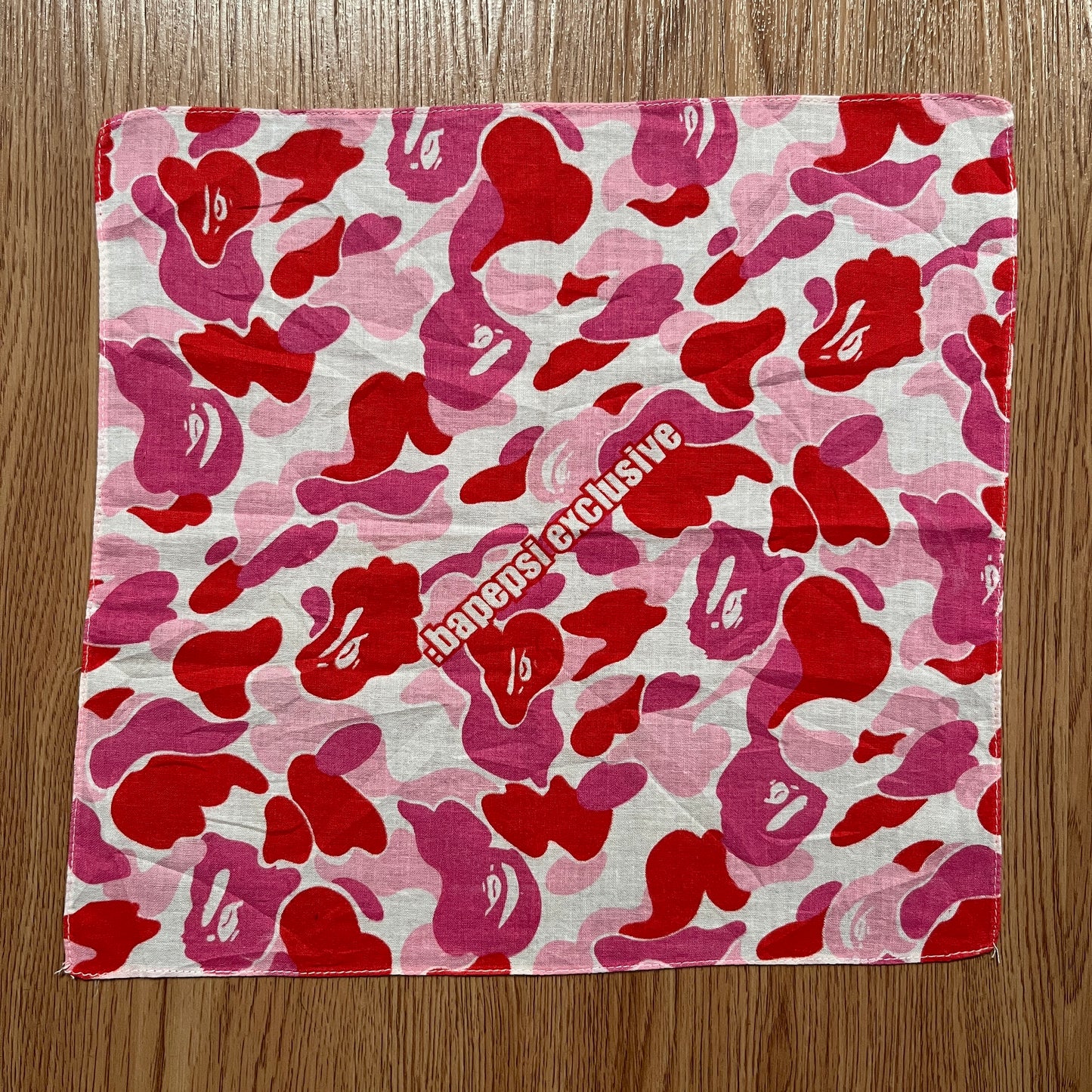 A Bathing Ape x Pepsi Pink Camo Handkerchief