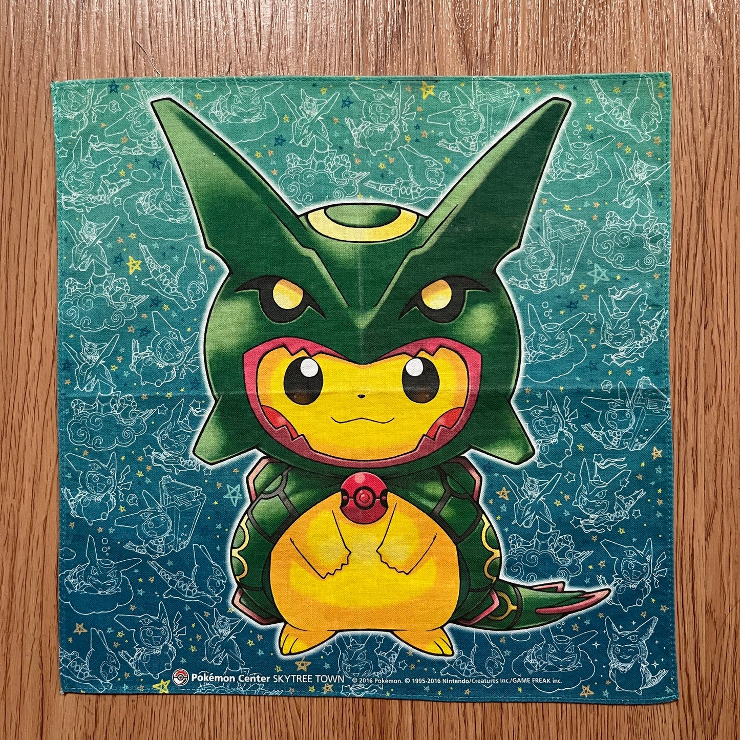 Pokemon Center Skytree Town Rayquaza Poncho Pikachu Handkerchief