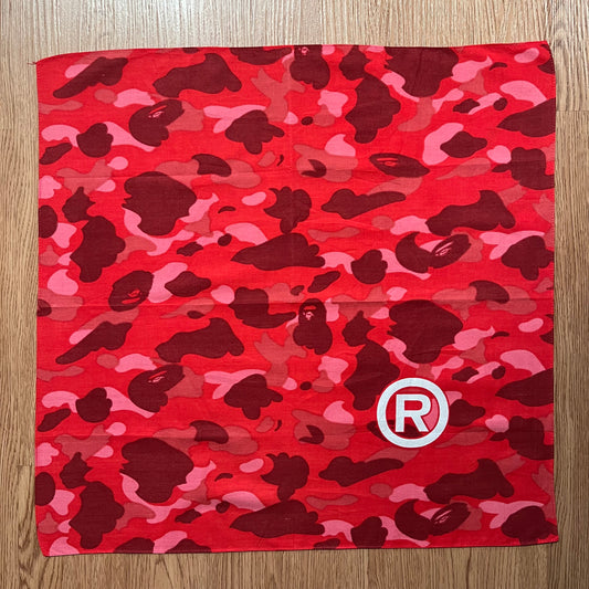 A Bathing Ape Red Camo Handkerchief