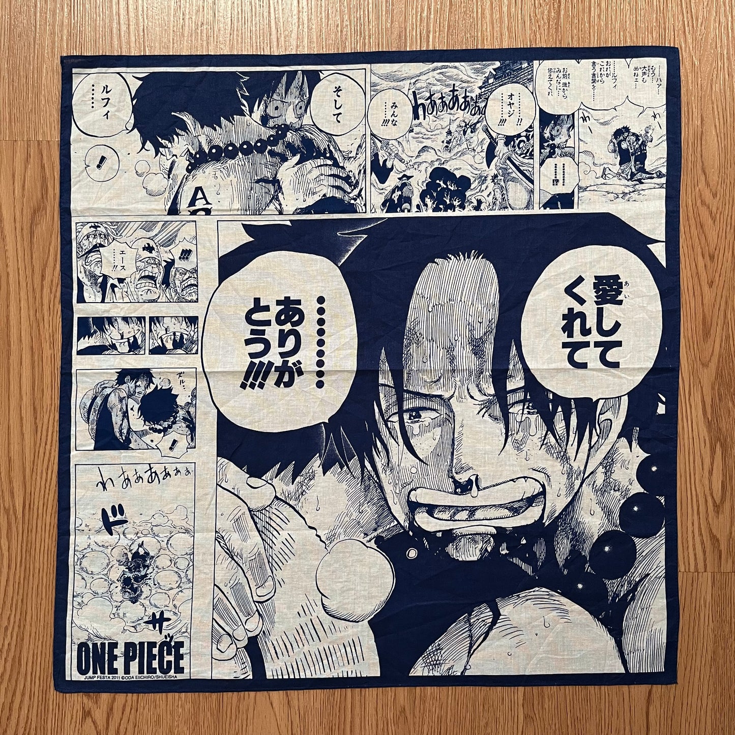 One piece crying Ace handkerchief