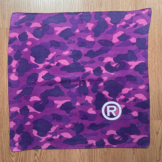 A Bathing Ape Purple Camo Handkerchief
