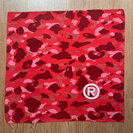 A Bathing Ape Red Camo Handkerchief