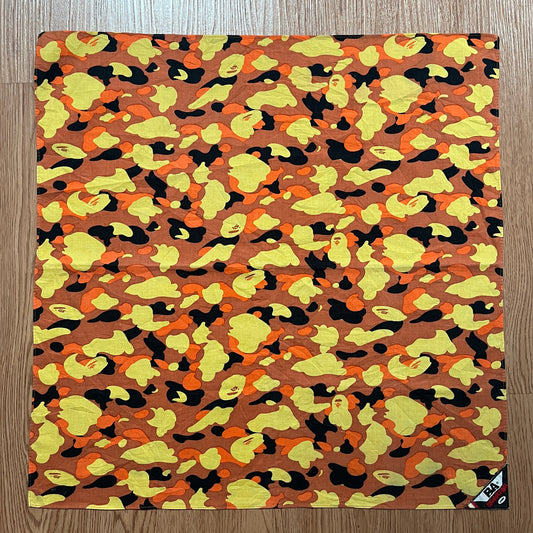 A Bathing Ape Orange Camo Handkerchief