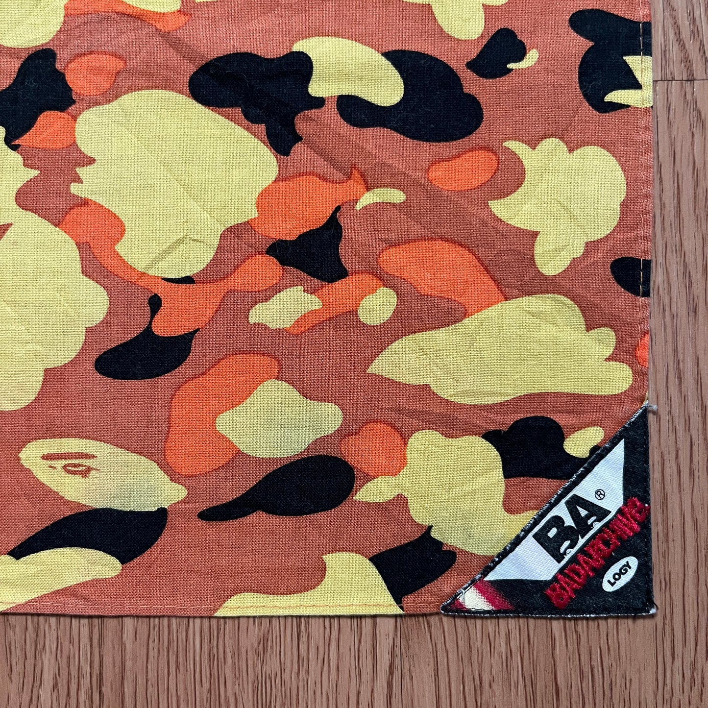 A Bathing Ape Orange Camo Handkerchief