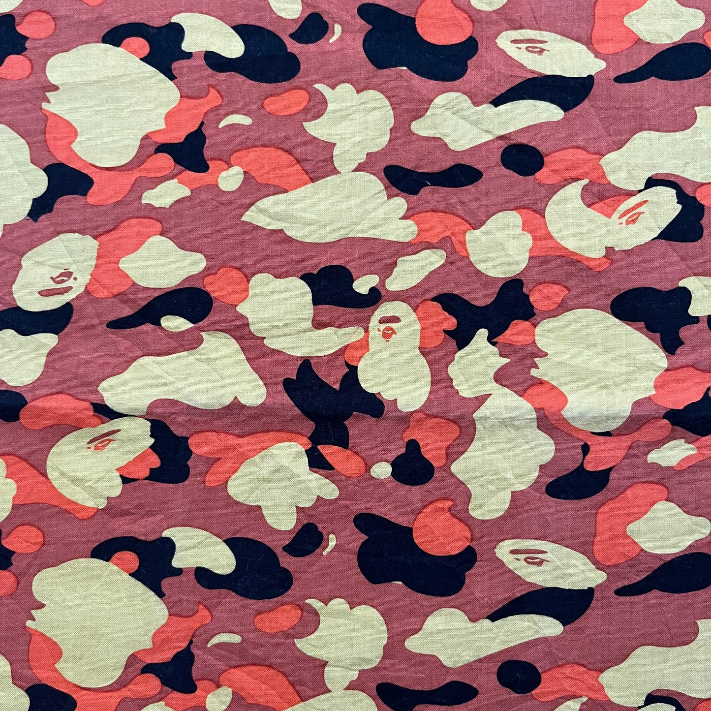 A Bathing Ape Orange Camo Handkerchief